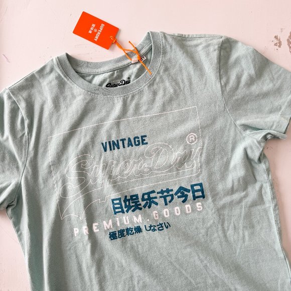 Superdry PG Lavel Outline Entry Tee Women's T-Shirt Size US 10 / NEW NWT - Picture 1 of 6